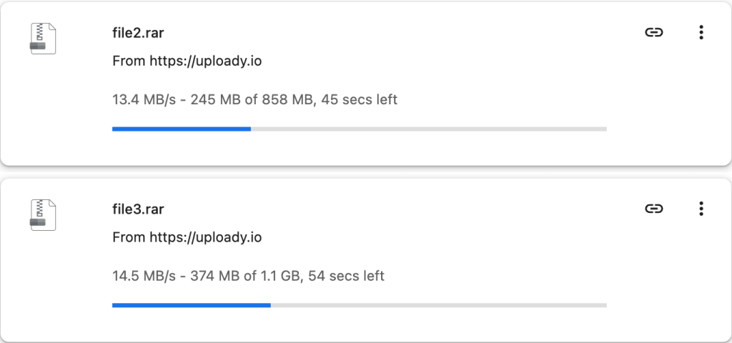 Uploady premium download speed